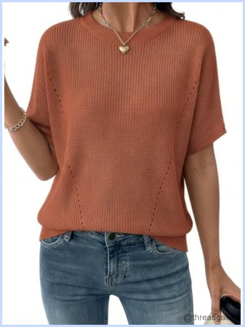 Womens Short Sleeve Rib-Knit Sweater Off Shoulder Boat Neck Loose Pullover